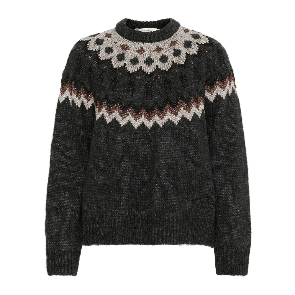 Fair Isle Pullover Dunkelgrau